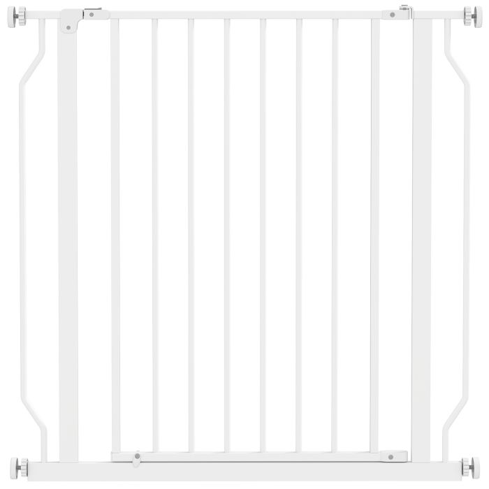 Extra Wide Dog Safety Gate, with Door Pressure, for Doorways, Hallways, Staircases - White