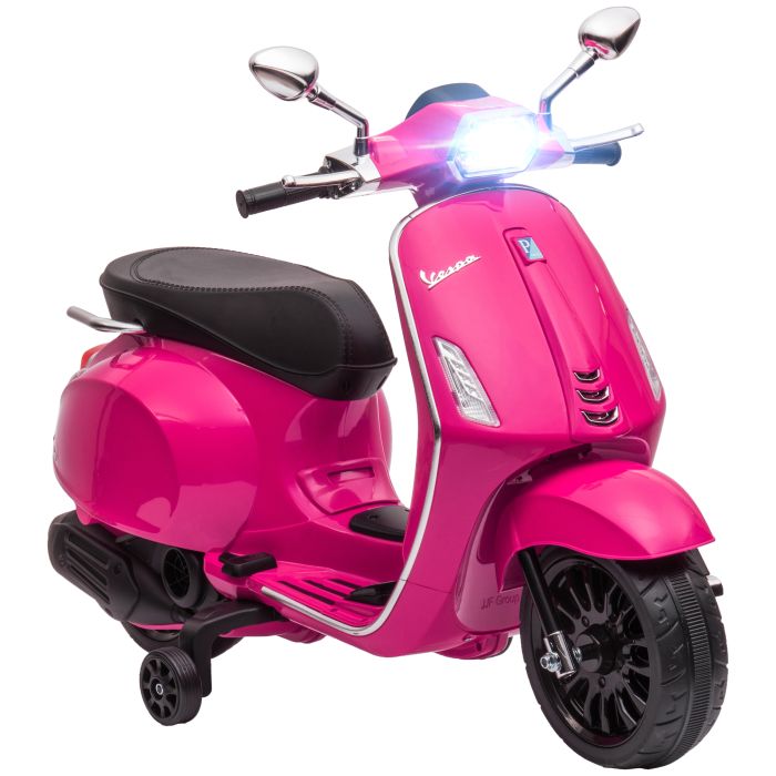 Kinsey 12V Vespa Kids Electric Motorbike with FM Radio - Pink