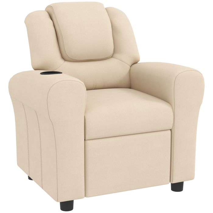 Kids Furniture - Kids Recliner Chair with Adjustable Backrest Beige 52cm