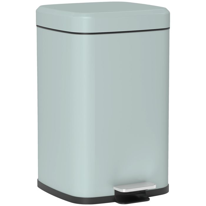 HERON 20L Modern Boxy Metal Home Kitchen Bin - Light Green