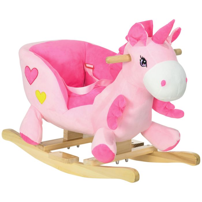 Scott Kids Rocking Horse Ride on Unicorn with Songs - Pink