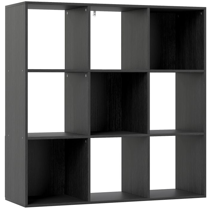 HERON Nine Cube Storage Shelf - Black