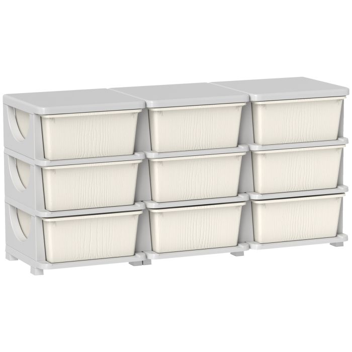 HERON Kids Storage Unit with Nine Drawers - Cream
