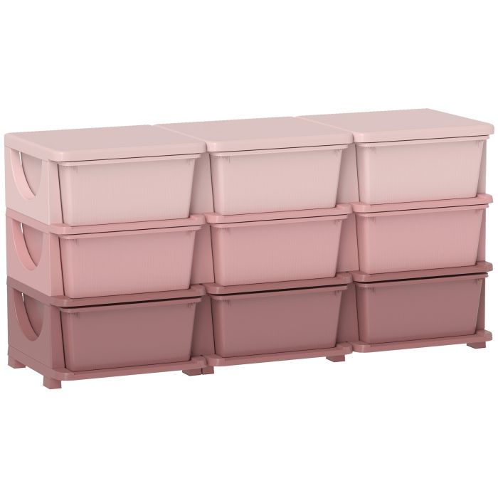 HERON Kids Storage Unit with Nine Drawers - Pink