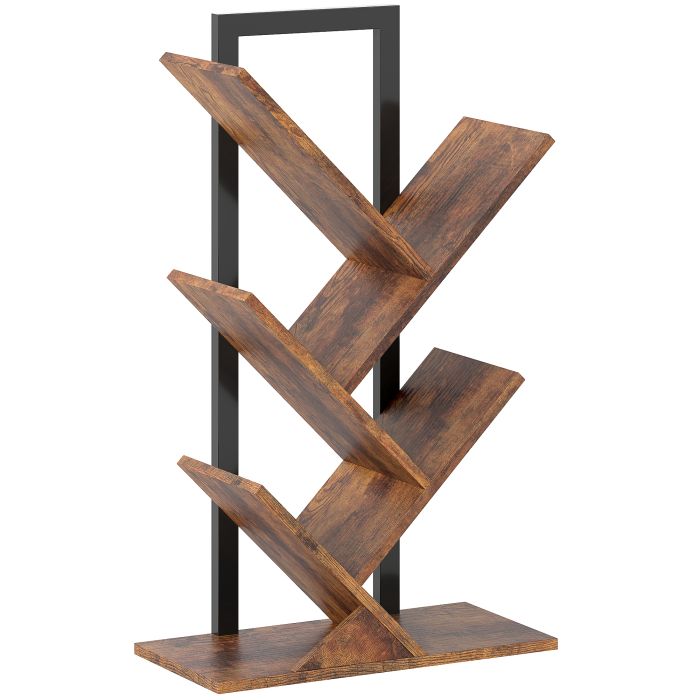 HERON Four Section Tree Bookcase - Wood Effect