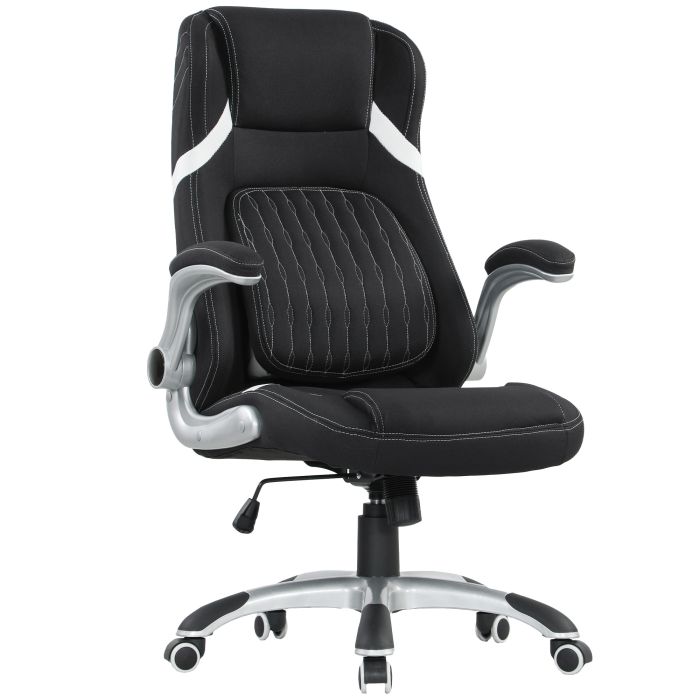 VONSETTA Linen Look Office Chair Adjustable Height Tension - Black