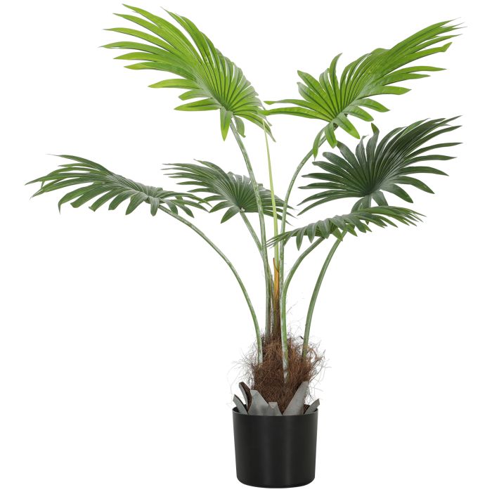 HERON 94cm Artificial Palm Tree Lifelike PEVA Leaves Coconut Coir Pot - Green
