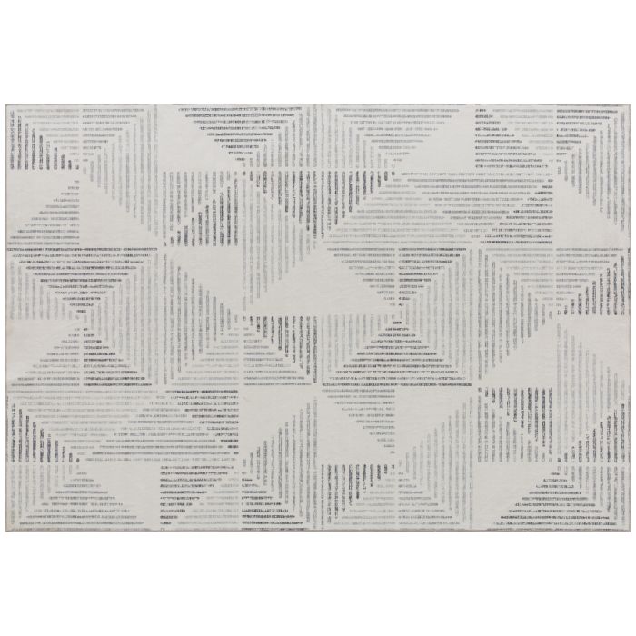HERON Modern Geometric Pattern Area Rug, Non-Slip Washable Soft Carpet 290 x 200 cm - Grey