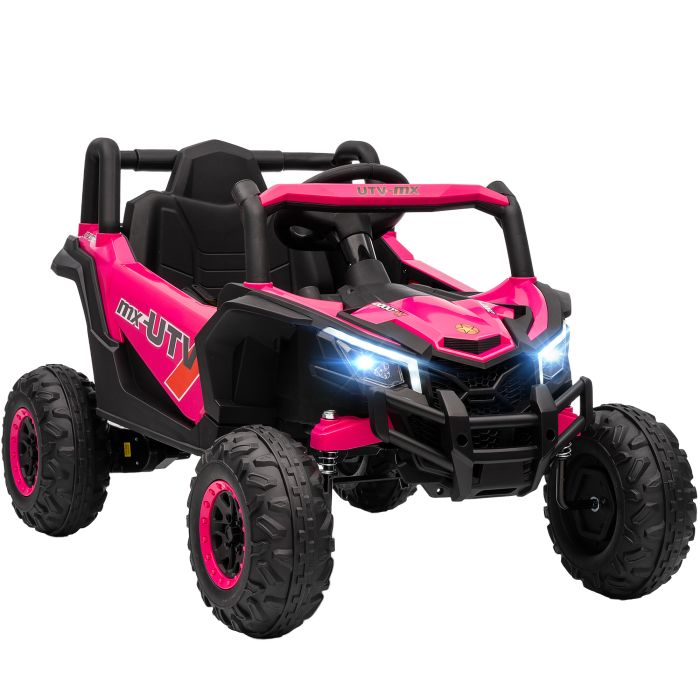 BRANOR Kids Electric Ride On Car 12V with Remote and Suspension - Pink