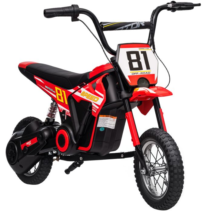 BELVRA Kids Electric Motorbike 24V with 3 Gear Speeds - Red