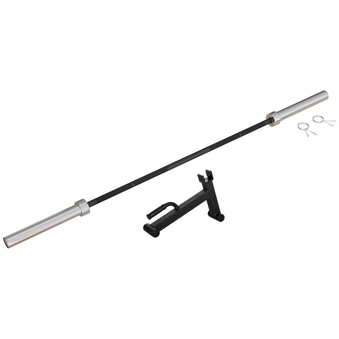 TORLAN Barbell Set Steel 210cm Weightlifting Bar for Plates - Black