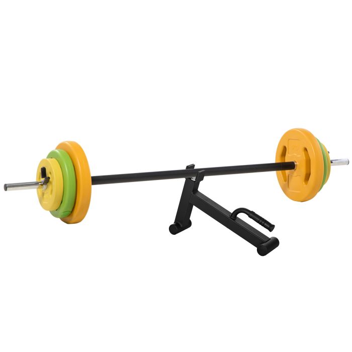 TORLAN Adjustable Barbell Weights Set Metal Non Slip Handle Home Gym - Multi Colour
