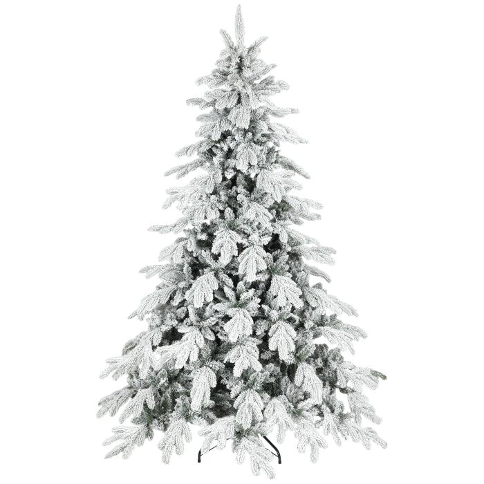 YENTON Super Flocked Christmas Tree Plastic 7ft - Green