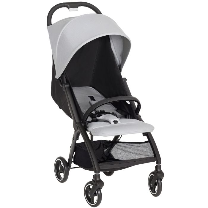 CORIN Baby Travel Stroller Metal Compact Lightweight Compact Buggy with Canopy - Light Grey