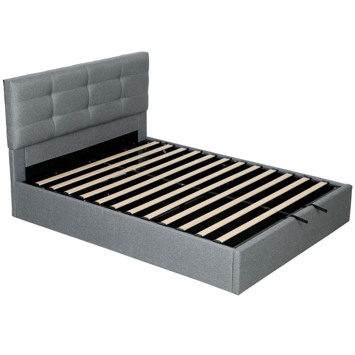MARQELIS Kingsize Ottoman Storage Bed - Grey