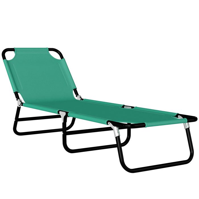 AURIA Fabric Foldable Sun Lounger - Green