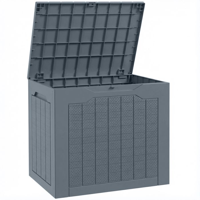 SERIVO Plastic Plastic Garden Storage Box - Light Grey