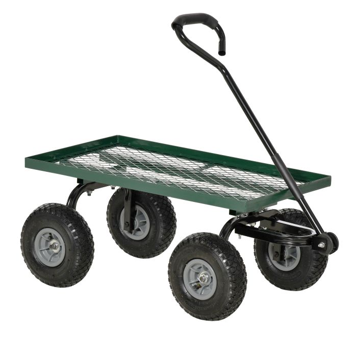 NOIURE Metal Garden Trolley Cart - Green