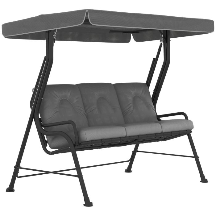 VALIVO Fabric Garden Swing Chair - Light Grey