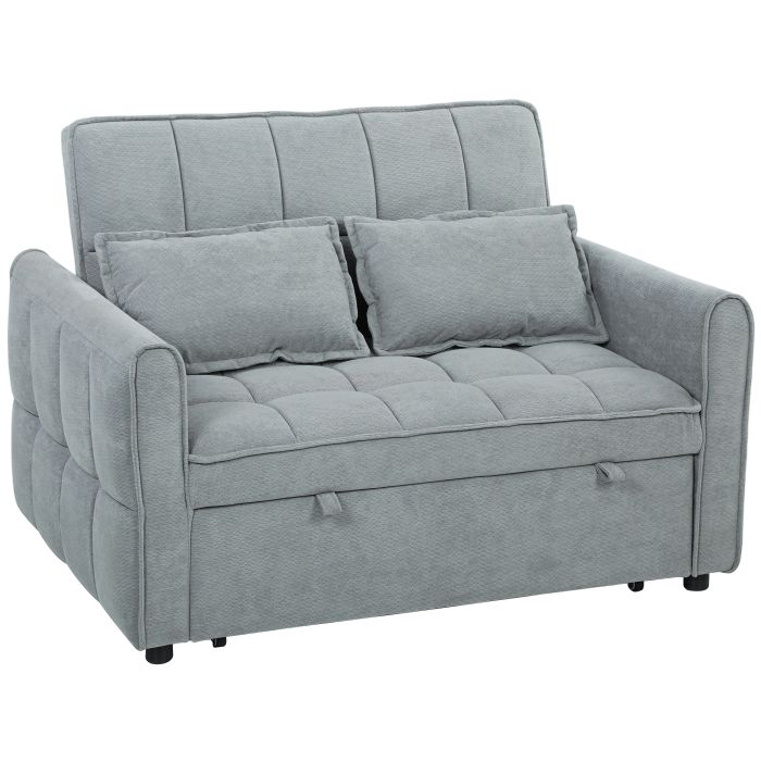 NOVURE Wooden 3 Seater Sofa Bed - Grey