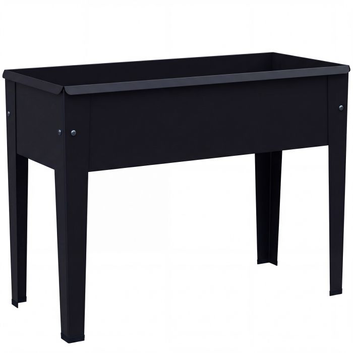 Bricour Black Metal Raised Planter - 27cm