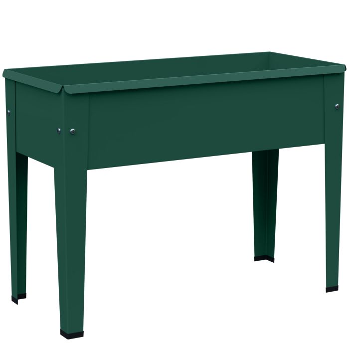 Bricour Green Metal Raised Planter - 27cm