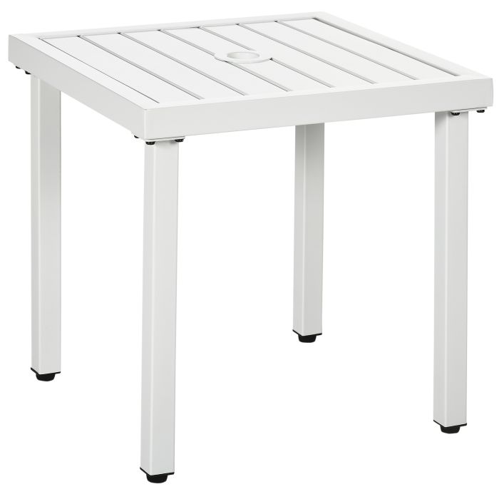 Glyvale White Steel Coffee Table - 51cm