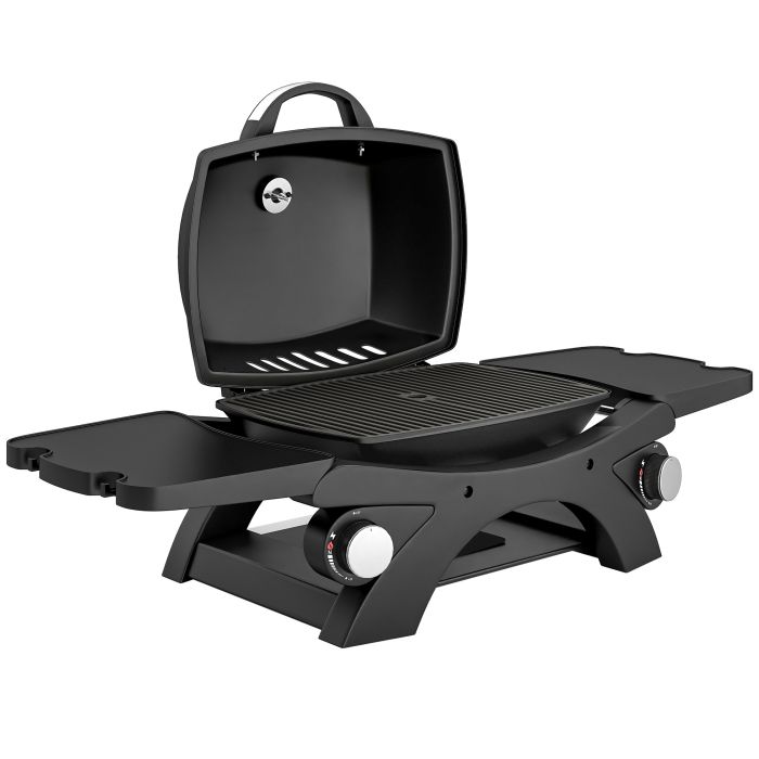 Wexena Black Steel Barbecue Grill with Cast Iron Grates - 48cm