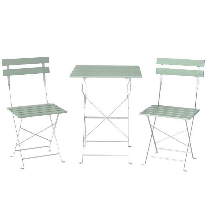 Greiva Green Metal Table and Chair Set - 39cm