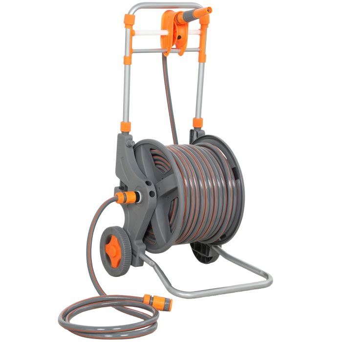 Luxant Orange PVC Hose Reel Cart - 44cm