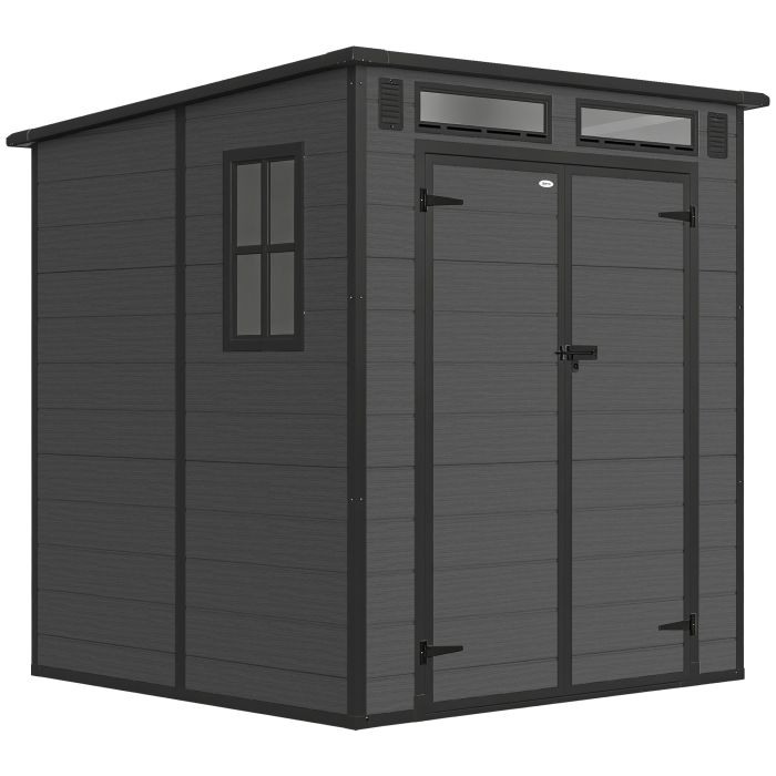Briloft Dark Grey Aluminium Storage Shed - 182cm