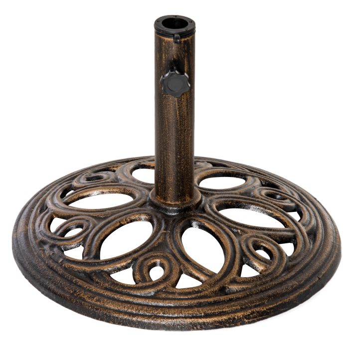 Belwold Bronze Tone Metal Umbrella Base Stand 11.5kg - 45cm