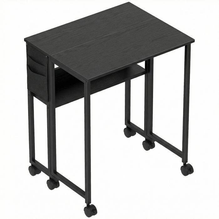 Rosvale Black Drop Leaf Writing Work Desk - 63cm