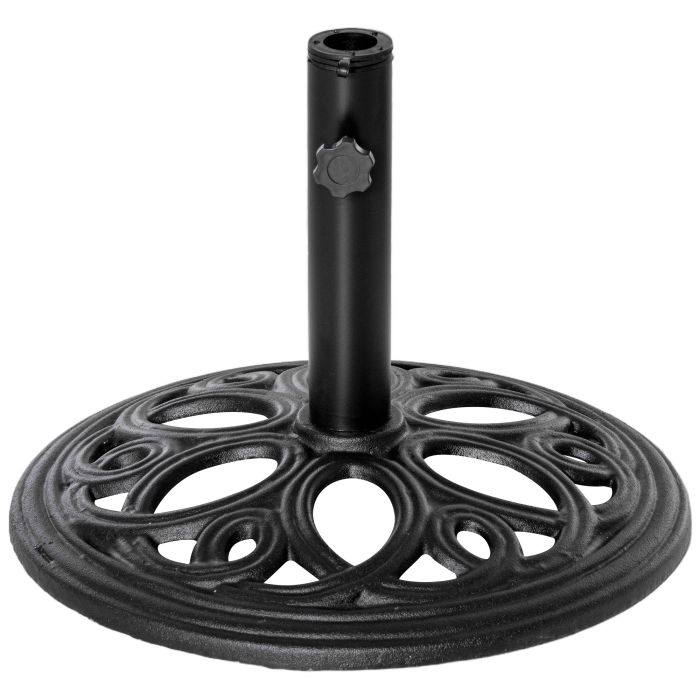 Belwold Black Metal Umbrella Base Stand 11.5kg - 45cm