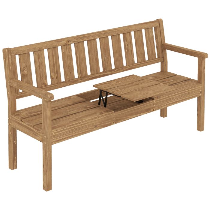 Kenier Teak Fir Wood Bench - 167cm