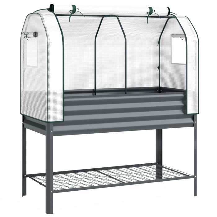 Serel Dark Grey Metal Planter - 55cm