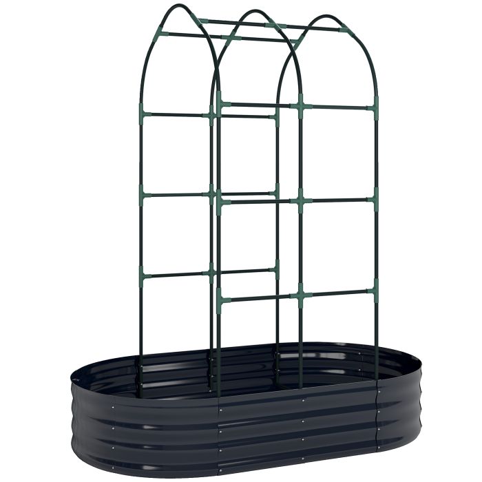 Elmheir Dark Grey Metal Planter - 90cm