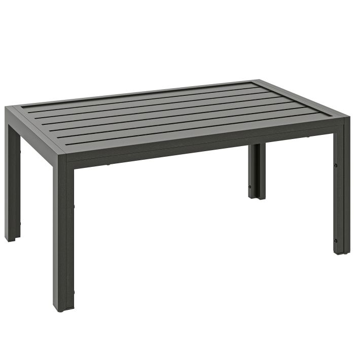 Luxlyne Grey Steel Side Table - 61cm