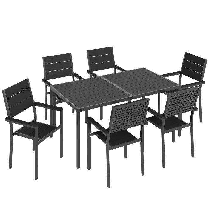 Halona Black Metal Table and Chairs Set - 90cm