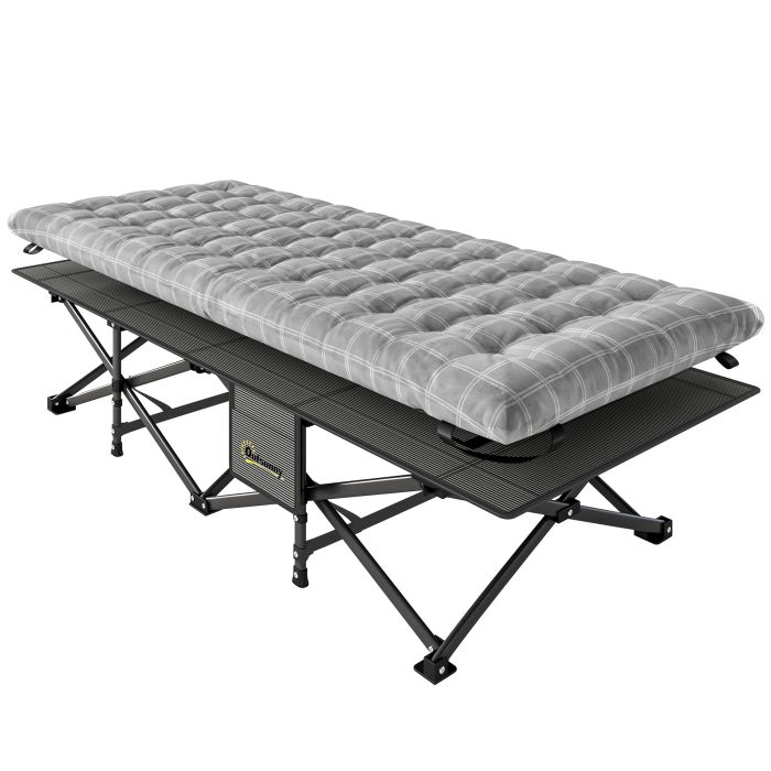 Wexwood Grey Metal Camping Cot Seat Cushion - 80cm