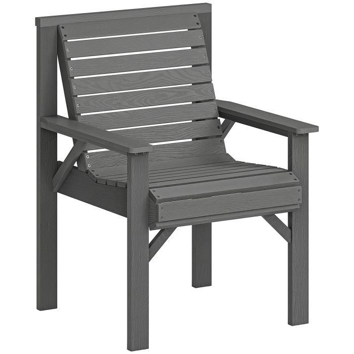 Cammont Fir Wood Armchair - Grey