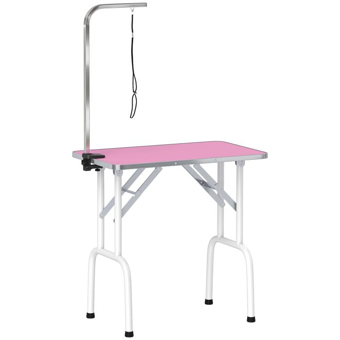 Yormont Pink Stainless Steel Pet Grooming Table - 48.5cm