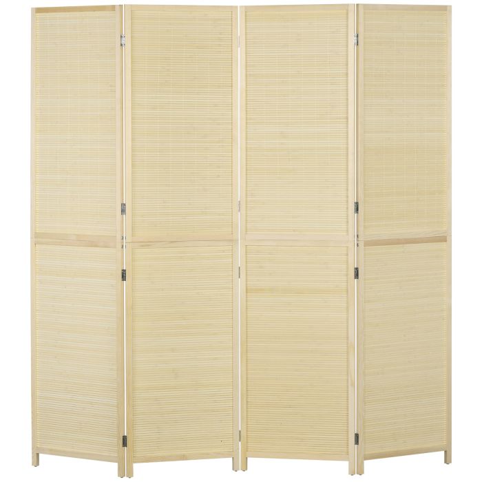 Valion Natural Wood Bamboo Indoor Room Divider - 180cm