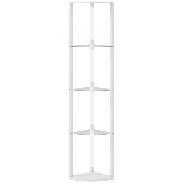 Brocour White Floor Lamp with Shelves - 29.5cm