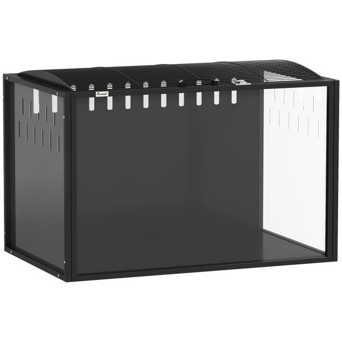 Harmoor Black Steel Hamster Cage with Openable Top - 51cm