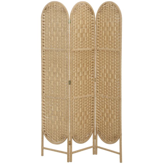 BRIGHSTONE 3 Panel Freestanding Folding Room Divider and Privacy Screen - Natural
