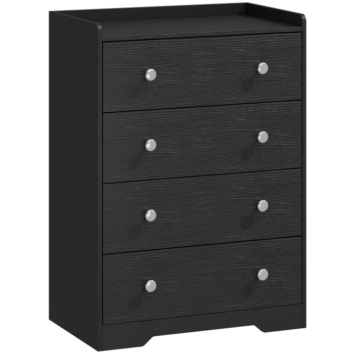 WEYBRIDGE Black Chest of Drawers - Medium-sized, 4 Drawers