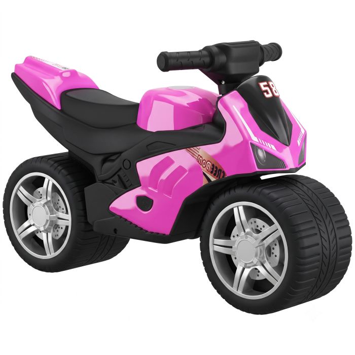 WIGTON Toddler Balance Bike with Music and Extra Wide Wheels - Pink