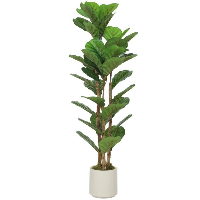 UMBLUX 120 cm Artificial Fiddle Leaf Fig Tree for Indoor Home Décor - Green
