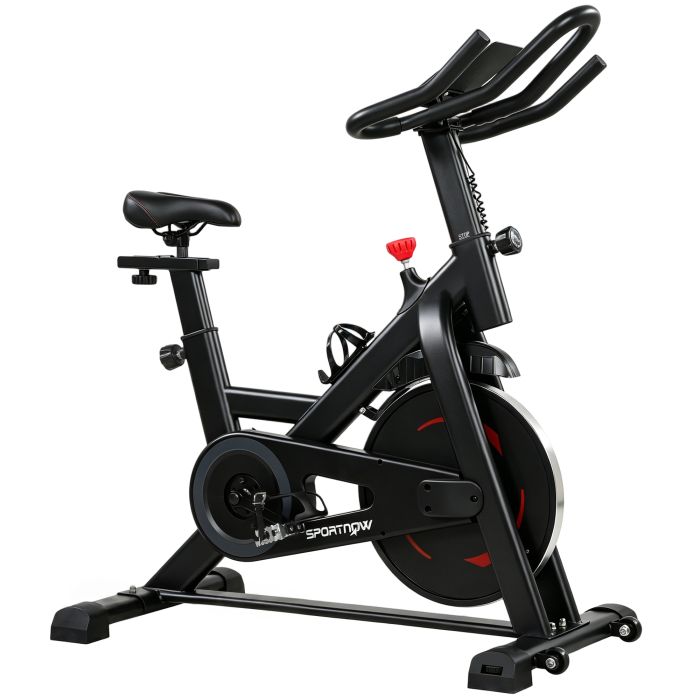CHERITON Indoor Exercise Bike with Smart App, Magnetic Resistance and Adjustable Seat - Black